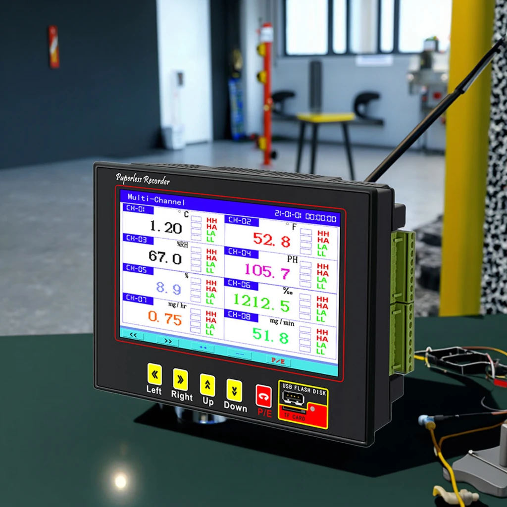 

1-6-8 -12 Multichannel Universal Input Intelligent Paperless Recorder Data Logger Color Temperature Map Temperature Instrument