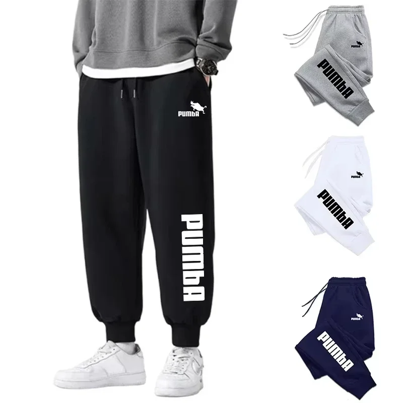 

PUAIA Print Men's Pants Autumn_Winter New Sport Jogging Trousers Fitness Loose Fit Clothing Solid Color Outfit Streetwear Pants