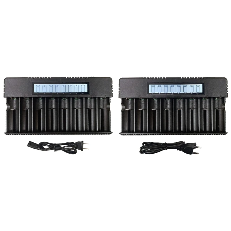 LCD Display 8-Slot 18650/26500 Battery Charger 3.7V Lithium Battery Ni-MH Ni-Chrome 1.2V 1.5V Battery Charger