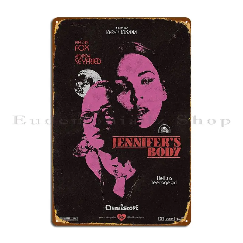 Jennifer S Body Megan Fox Metal Plaque Poster Create Iron Wall Decor Kitchen Create Tin Sign Poster