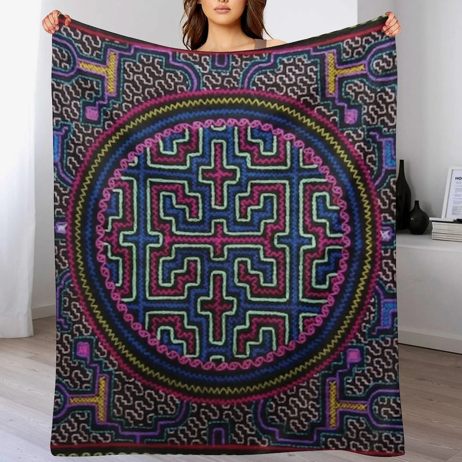 

Peru is calling, Shipibo dreams Throw Blanket Lightweight Cozy Blanket for Bed Sofa