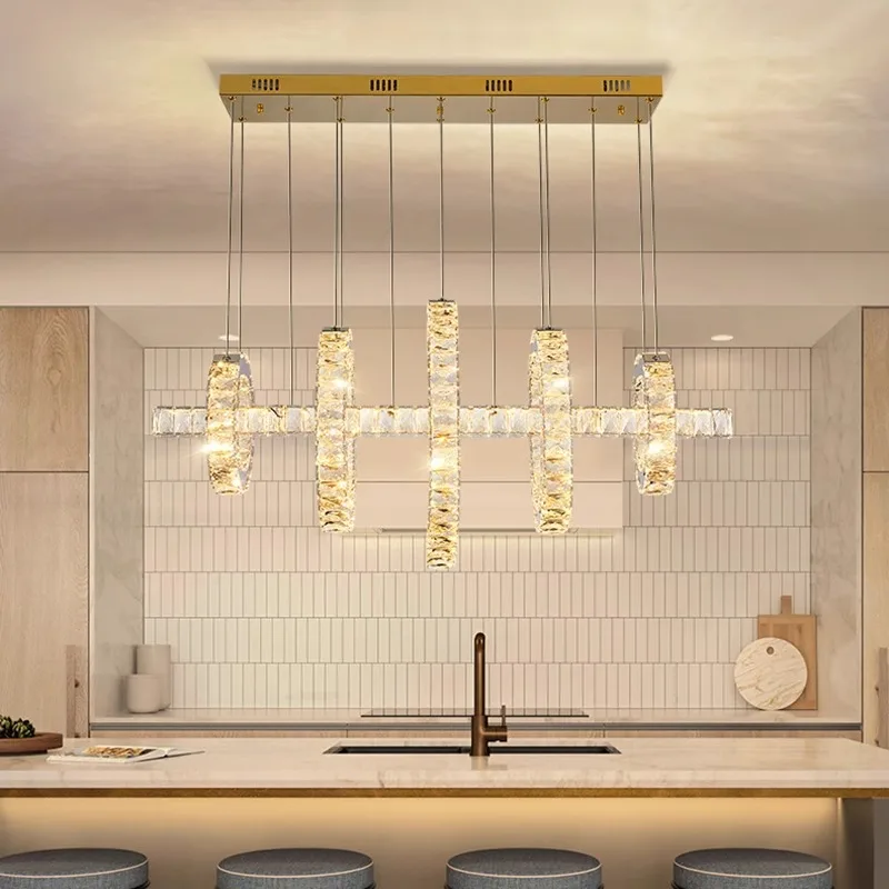 شعبية دائرة كريستال زجاج الثريا مصمم ضوء مصباح السقف APP مع RC عكس الضوء بريق، والإضاءة الداخلية للمنزل