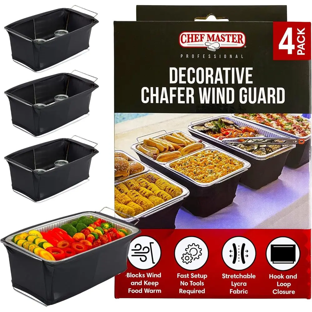 

Огнестойкие термостойкие крышки для подогрева еды — ветрозащитный тканевый щиток для шведского стола — 90081