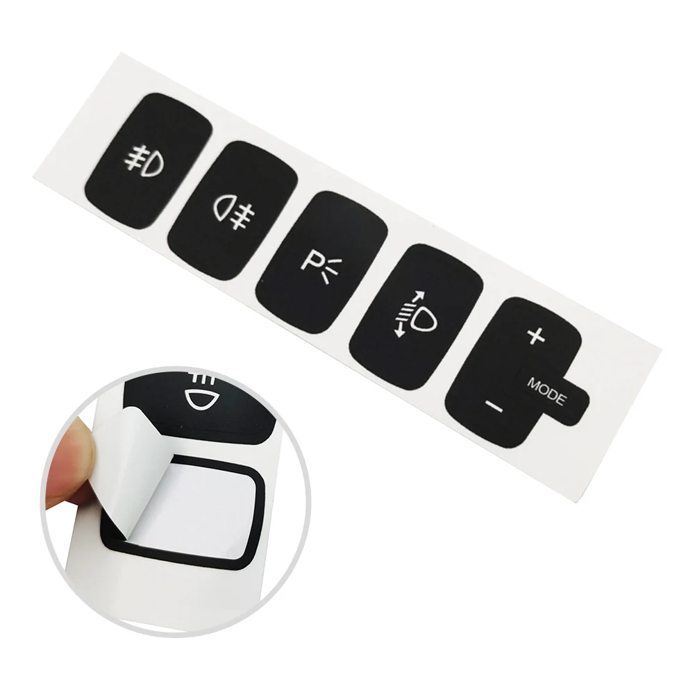 

For Fiat Croma 05-11 Vinyl Button Overlay Knob Stickers Fits Control Cells Perfectly High Grade Vinyl Material