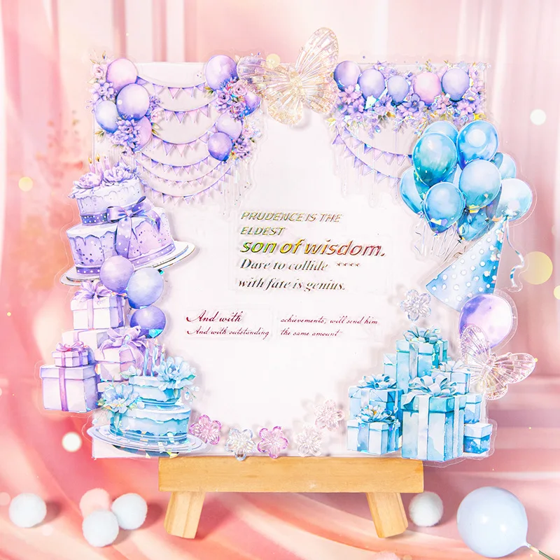 10 Pcs/pack Wishing Balloon Series Decorative Sticker Romantic Collage Scrapbooking Label Diary Album Journal Planner