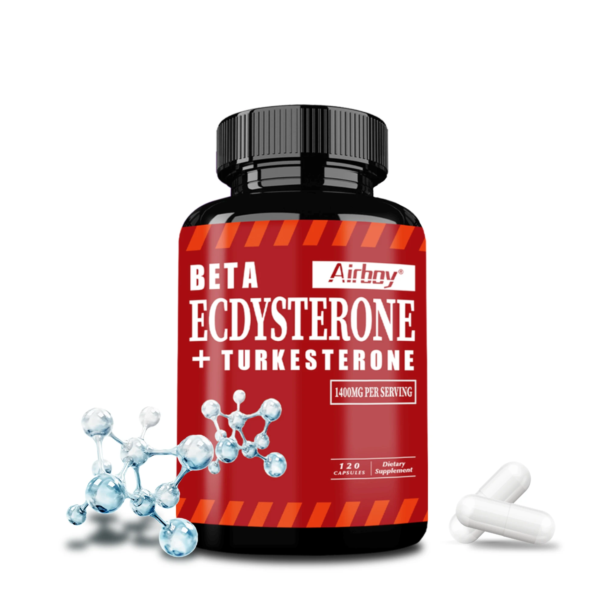 Beta Ecdysterone and Turkesterone Supplements - Build Muscle Mass, Improve Athletic Performance and Strength, Boosts Vitality