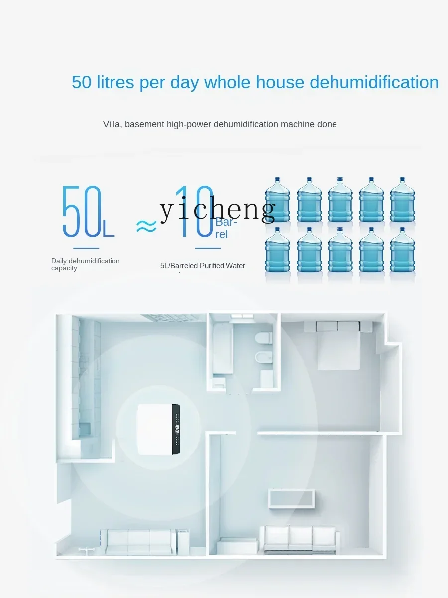 مزيل الرطوبة المنزل الطابق السفلي فيلا مزيل الرطوبة مزيل الرطوبة الصناعي عالية الطاقة #4