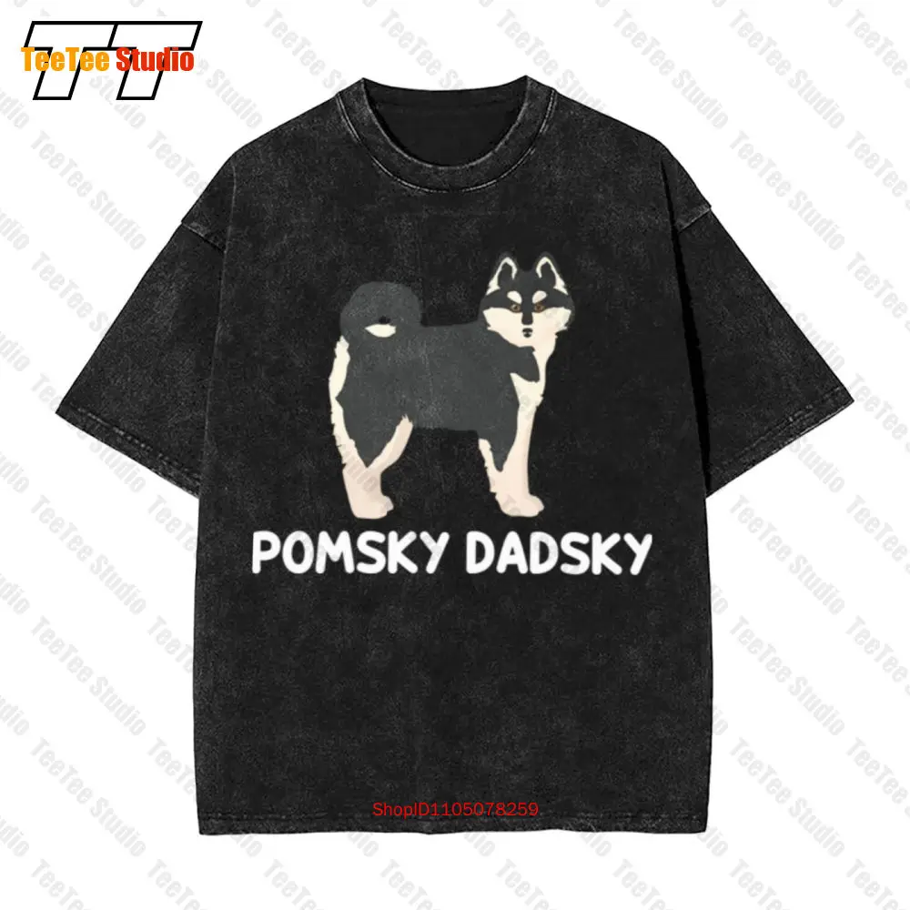 Pomsky Dadsky Pet Pomsky Dad Vintage camiseta extragrande OPHA