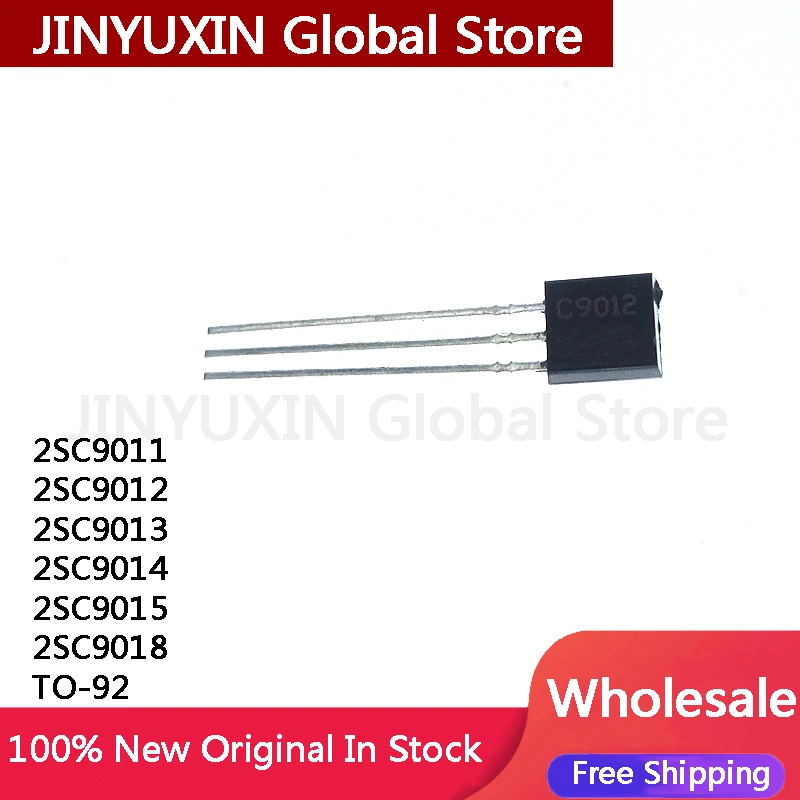 100Pcs 2SC9011 C9011 2SC9012 C9012 2SC9013 C9013 2SC9014 C9014 2SC9015 C9015 2SC9018 C9018 TO-92 Transistor