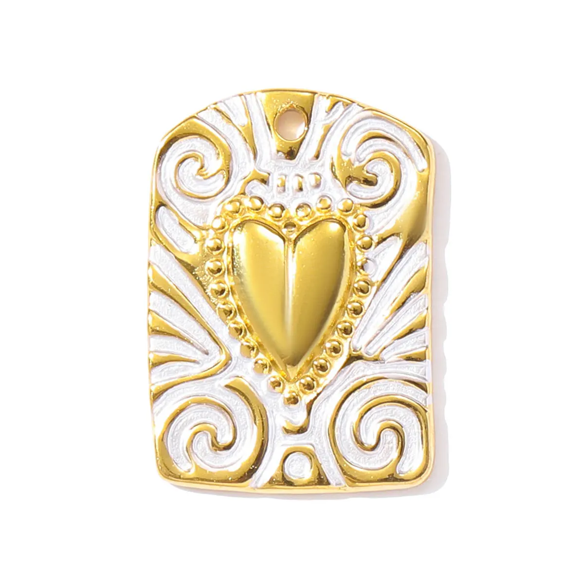 3 قطعة/الوحدة فريش ريترو الفولاذ المقاوم للصدأ القلب الشمس قلادة قلادة المينا الأفعى الصليب DIY القرط سحر امرأة الحب مجوهرات #4