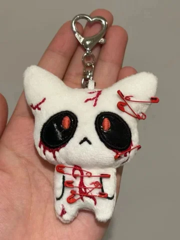 Cadılar bayramı Korku Peluş Anahtarlık Ürpertici Kanlı Canavar Bebek Goth çanta uğuru Korkunç Aksesuarları Sırt Çantası Cosplay Parti Dekor için