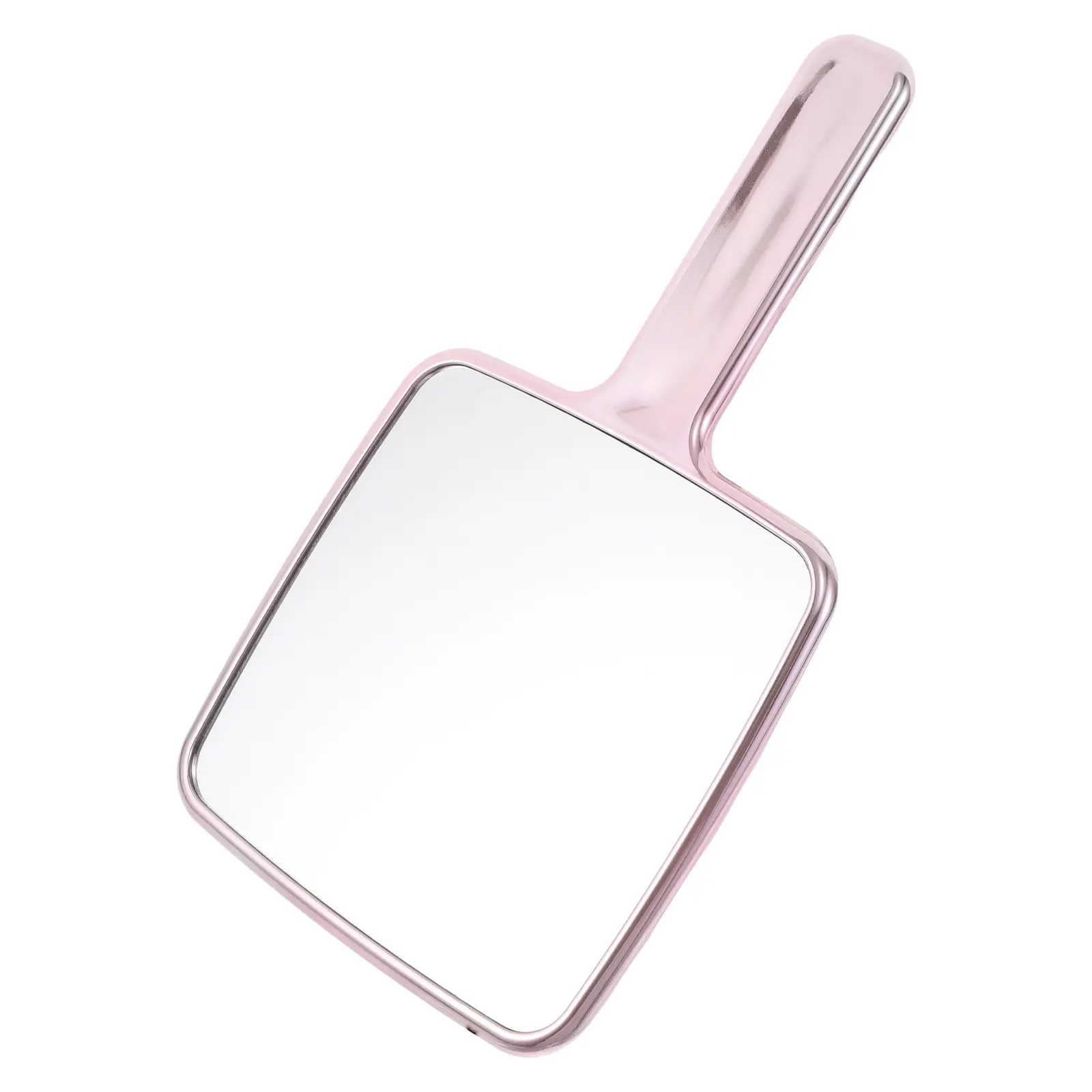 

Портативное ручное зеркало с милой волнистой ручкой, компактное, для макияжа, путешествий, для женщин