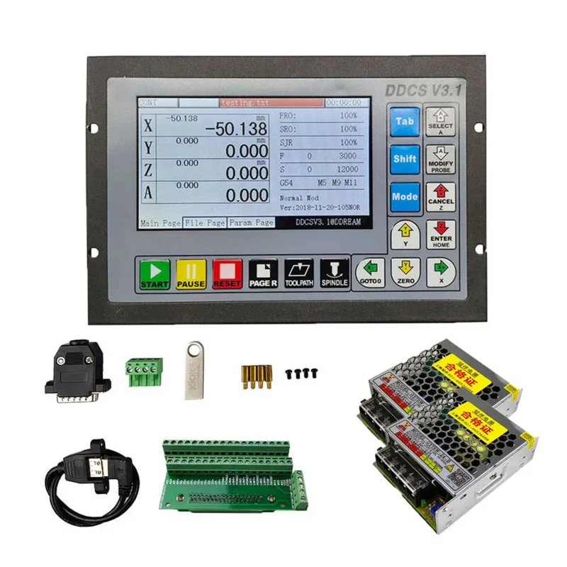 Upgrade DDCSV3.1 3/4 Axis 500Khz G Code Off-Line Controller To Replace Mach3 USB NC Controller For NC Drilling And Milling