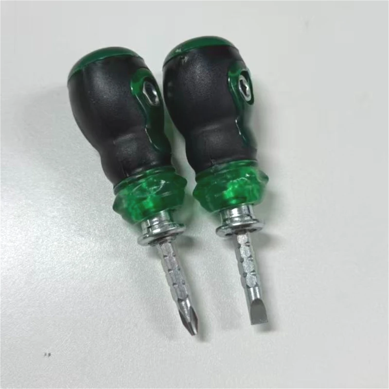 1 pz cacciavite a cricchetto a doppia testa manico corto cacciavite a taglio/sPhillips cacciavite telescopico in acciaio al cromo vanadio