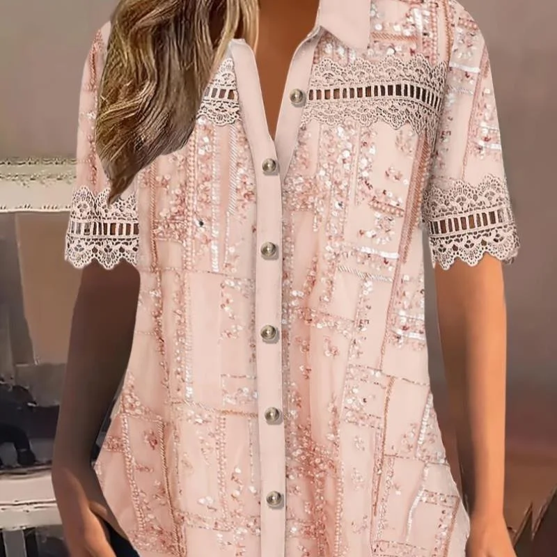 بلوزة Ele كبيرة الحجم مع حواف من الدانتيل والترتر للرجال ort Ne Special Wide Fit Youthful Trend ملابس الخريف