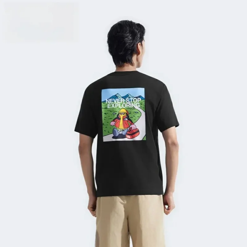 The North Face Loose Fit Camping Breathable Quick-Dry Short Sleeve T-Shirt Travel Outdoor Printed Capsule Collection Sport