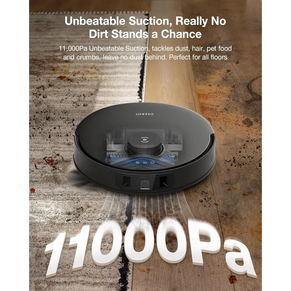 Robot Vacuum and Mop, 11000Pa, ZeroTangle Technology, TruEdge Adaptive Edge Mopping