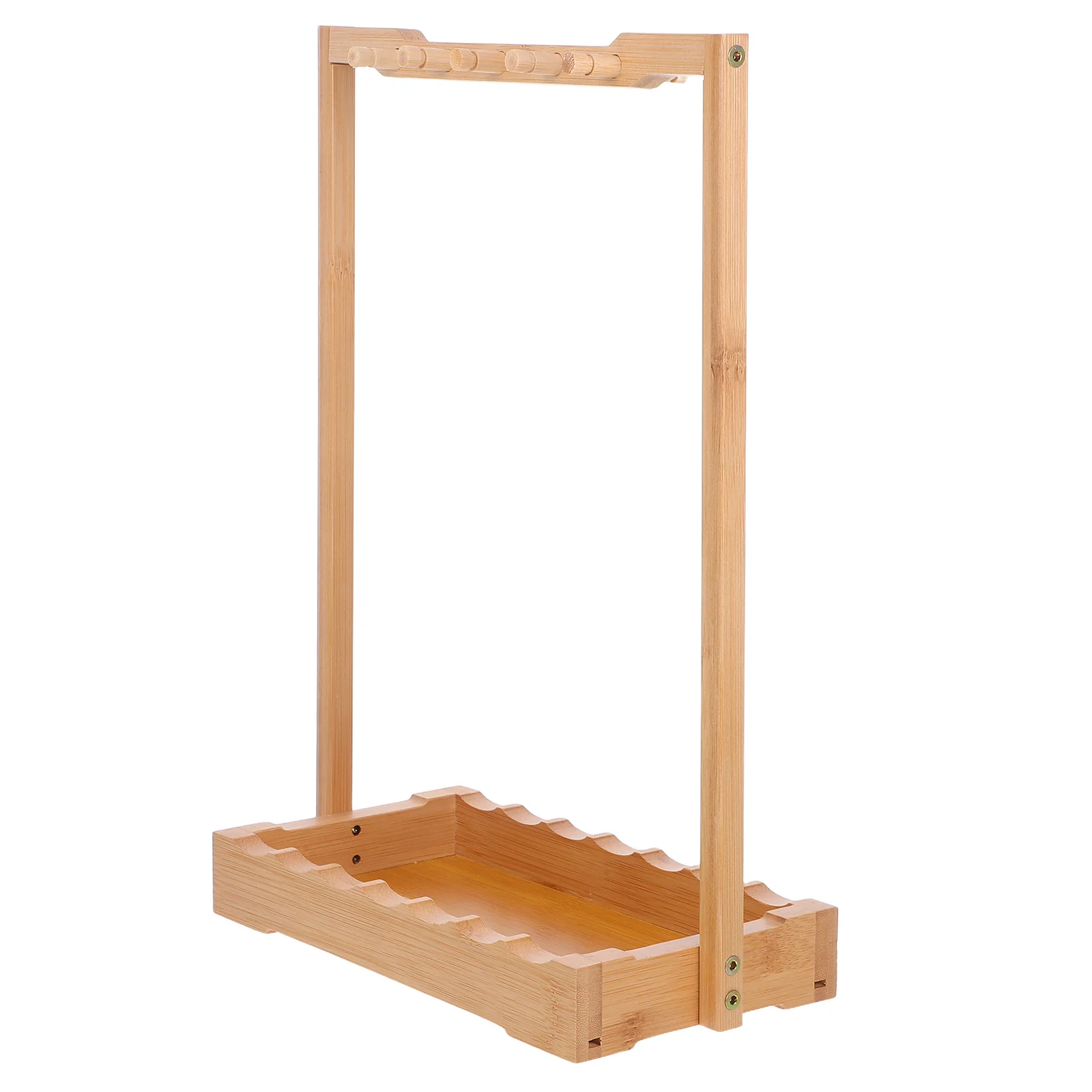 

Bamboo Calligraphy Brush Holder Traditional Vintage Organizer Chinese Pen Stand Desk for Students Office Calligraphy Art