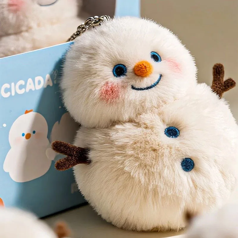 Jouets en peluche bonhomme de neige mignons, poupée en peluche bonhomme de neige Kawaii, pendentif de sac, porte-clés, décoration de sapin de Noël, cadeaux de Noël pour enfants