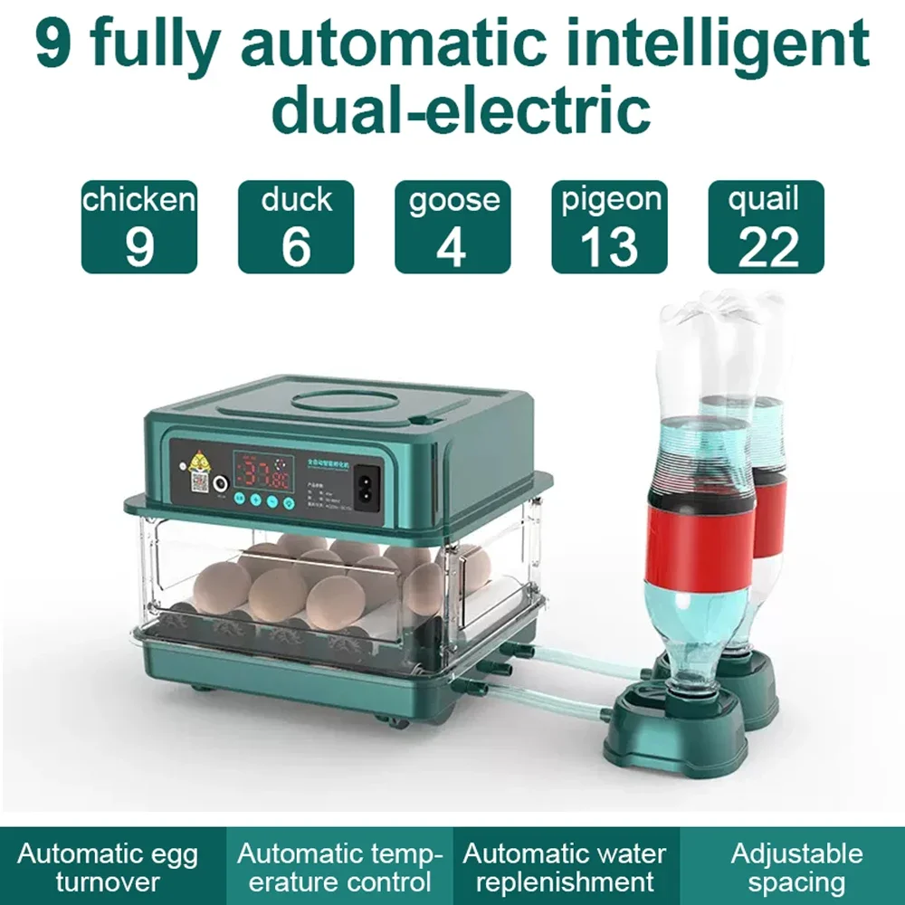 Imagem -06 - Incubadora Automática de Ovos com Gaveta Incubadora com Água Automática Reabastecimento com Leito Aquático Iônico e Controle de Temperatura 15