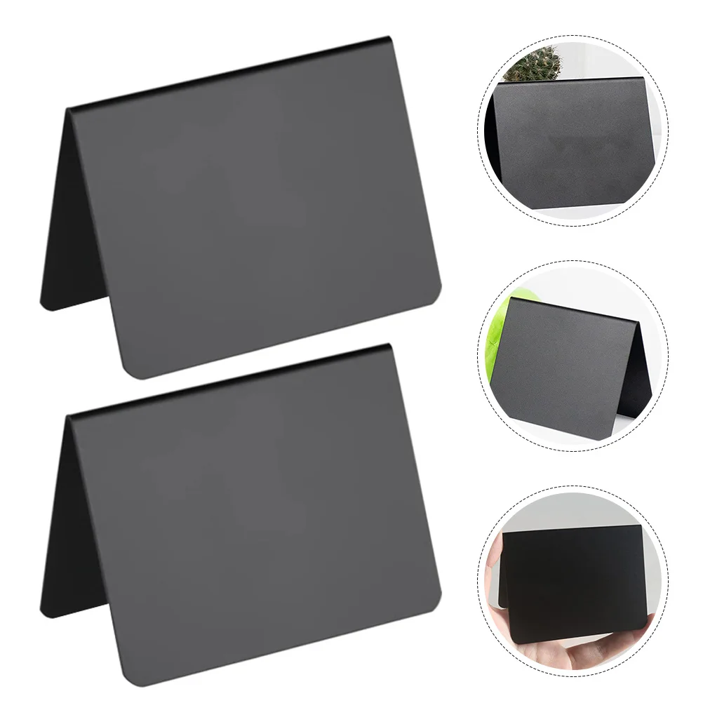 10Pcs Standing Desktop Memo Board Reusable Writing Surface for Cafes Events Weddings Chalkboard Sign Board Price Marker