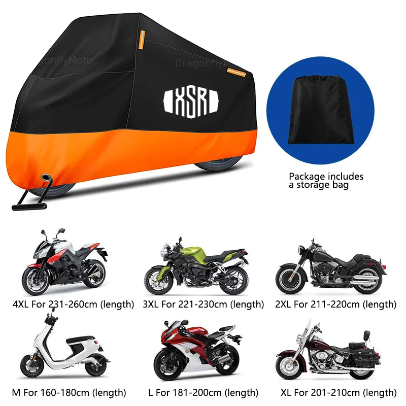 For YAMAHA XSR700 XSR 700 XSR900 XSR 900 XSR125 155 Motorcycle Cover Waterproof Outdoor Scooter UV Protector Dust Rain Cover