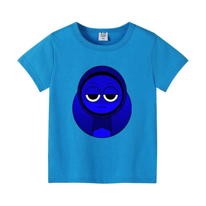 Sprunkis Kid T-shirt Clothes Pinki Simon Oren Game Role Cute Anime Tee Shirt Short Sleeve Summer Cotton Boy Girl Tops Party Gift - Image 5