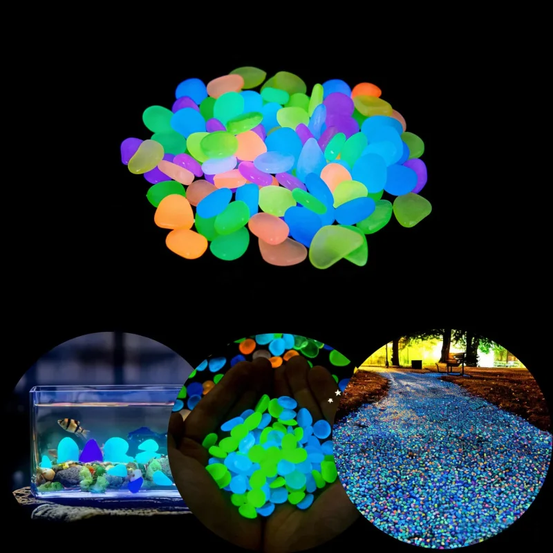

Светодиодные светящиеся камни 0,39 дюйма, 100-500 шт., персонализированные, для аквариумов, цветочных горшков, ландшафтного дизайна, декоративный гравий для украшения аквариумов