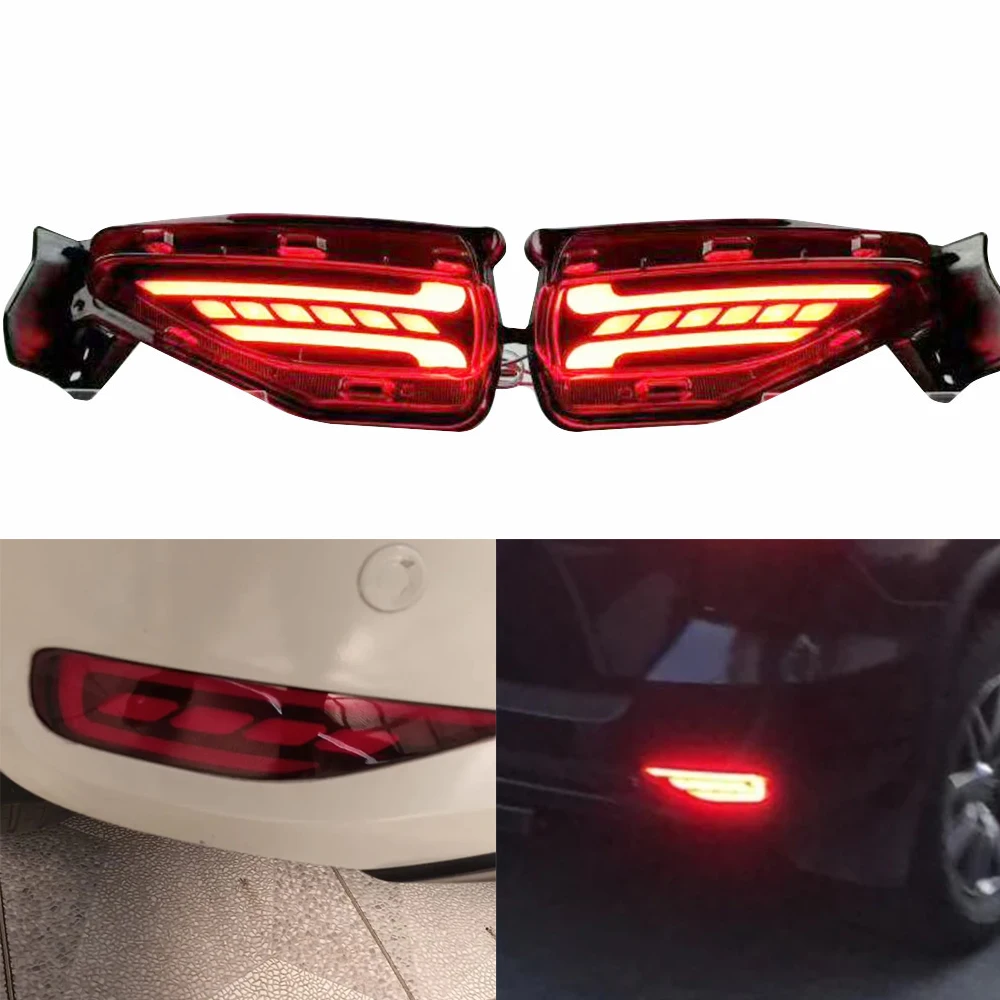 1Set LED for Toyota Fortuner SW4 2015 2016 2017 2018 2019 2020 Reflector Rear Bumper Light Fog Lamp Brake Light Turn Signal