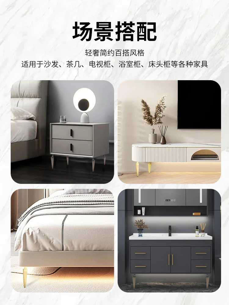 4pcs Light Luxury Metal Thickened Bathroom Cabinet TV Cabinet Table Edge Support Legs Sofa Feet Hardware Feet Tea Table Feet