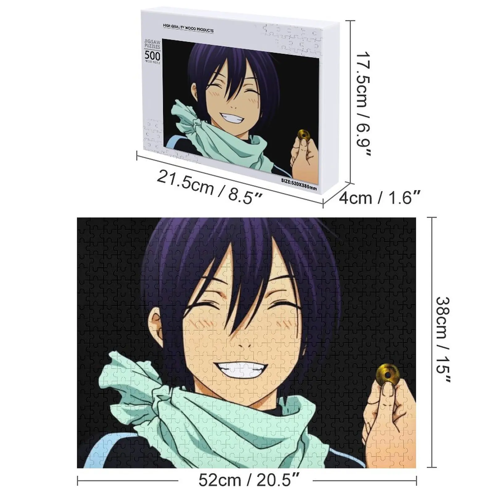 نوراغامي |   ياتو المبتسم اللغز مخصص الخشب هدية شخصية لغز متزوج