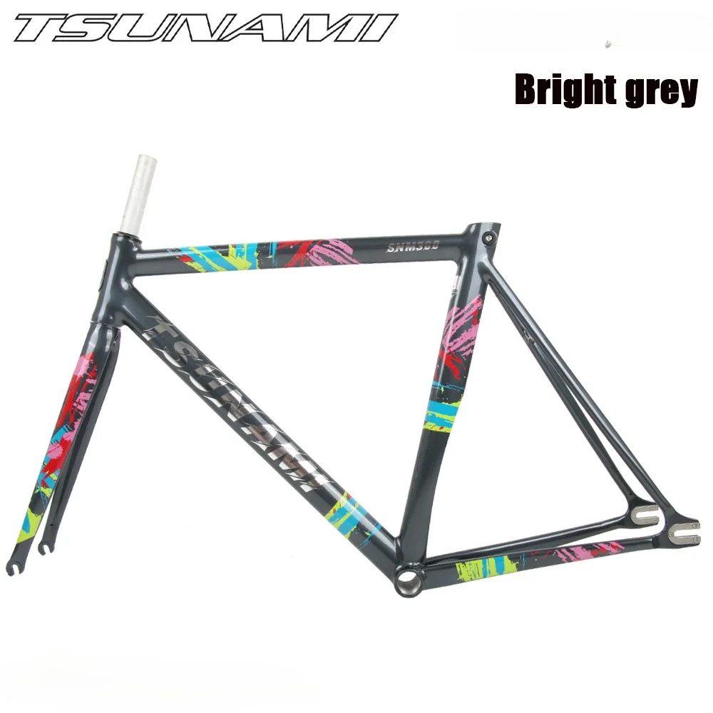 TSUNAMI SNM300 Bike Frame Fixed Gear Frameset Aluminum Alloy Bicycle Frame Fixie Cycling Parts 52cm 55cm