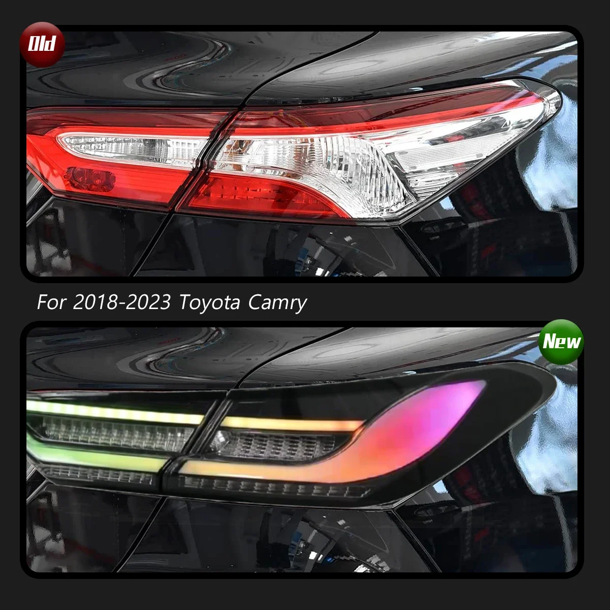 

Auto Accessories Car For Toyota Camry Taillight 2018-2023 Upgrade Modified to New DRL Dynamic Turn Signal LED Taillight