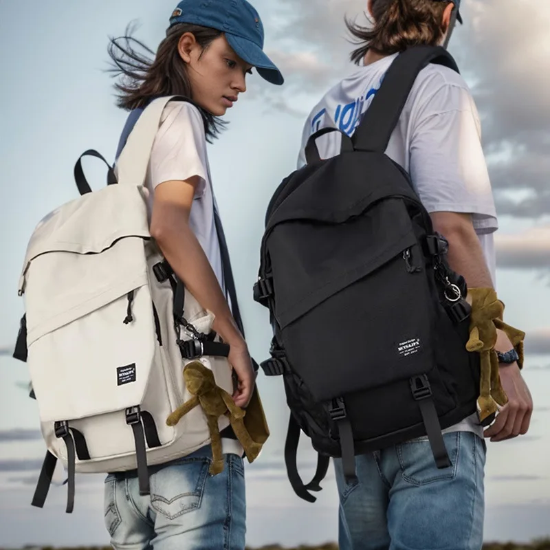 배낭 트렌디한 심플한 아웃도어 배낭, 대용량 중고등학교 및 대학생 책가방