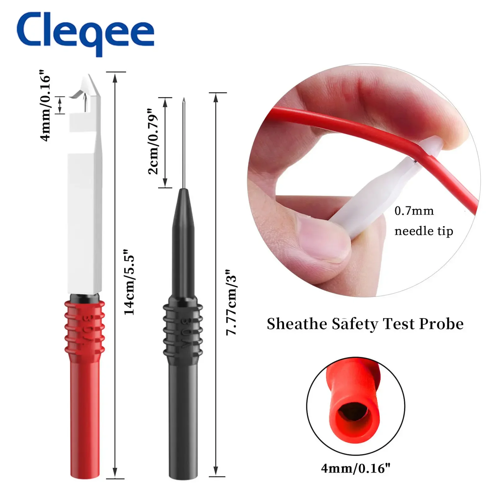 Cleqee P30009 5 قطعة معزول الظهر التحقيق سلك تحقيقات ثقب ، اكسسوارات السيارات اختبار التشخيص إصلاح أدوات إبرة