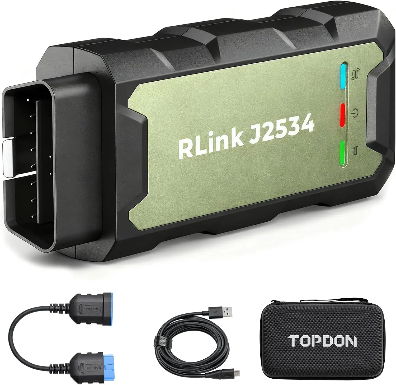 RLink J2534 Reprogramming Tool, High-Speed Pass-Thru Programmer, OEM Diagnostic, J2534/D-PDU/CAN-FD/DoIP, 17+ Brands