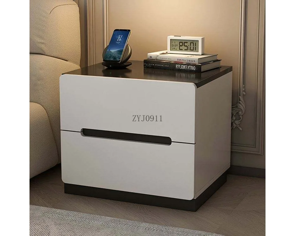 طاولات بجانب السرير من الخشب الصلب حديثة صديقة للبيئة مع أدراج لأثاث غرف النوم #5