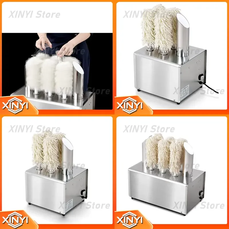 Commercial Electric Glass Wiping Machine Automatic Red Wine Glass Polishing Machine for Hotel Bar Restaurant Glass Cleaning