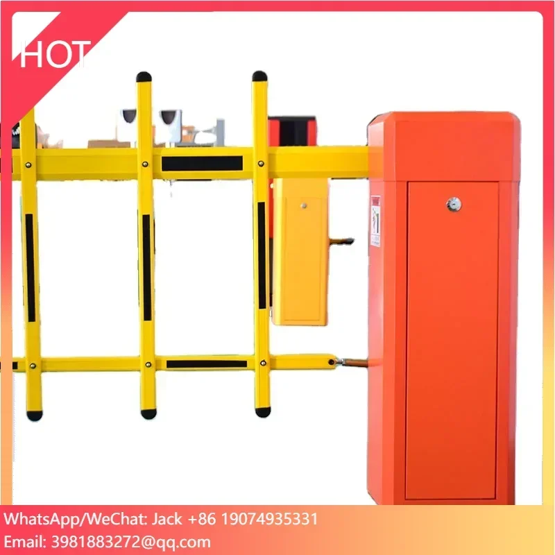 Parking Lot Entrance And Exit Security Fence Arm Barrier Gate Road
