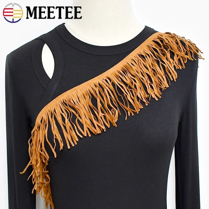 2M 10/15/20/25/30cm Tassel Fringe For Clothes Suede Leather Trim Lace Ribbon Handbag Skirt Decoration Trimming DIY Accessories