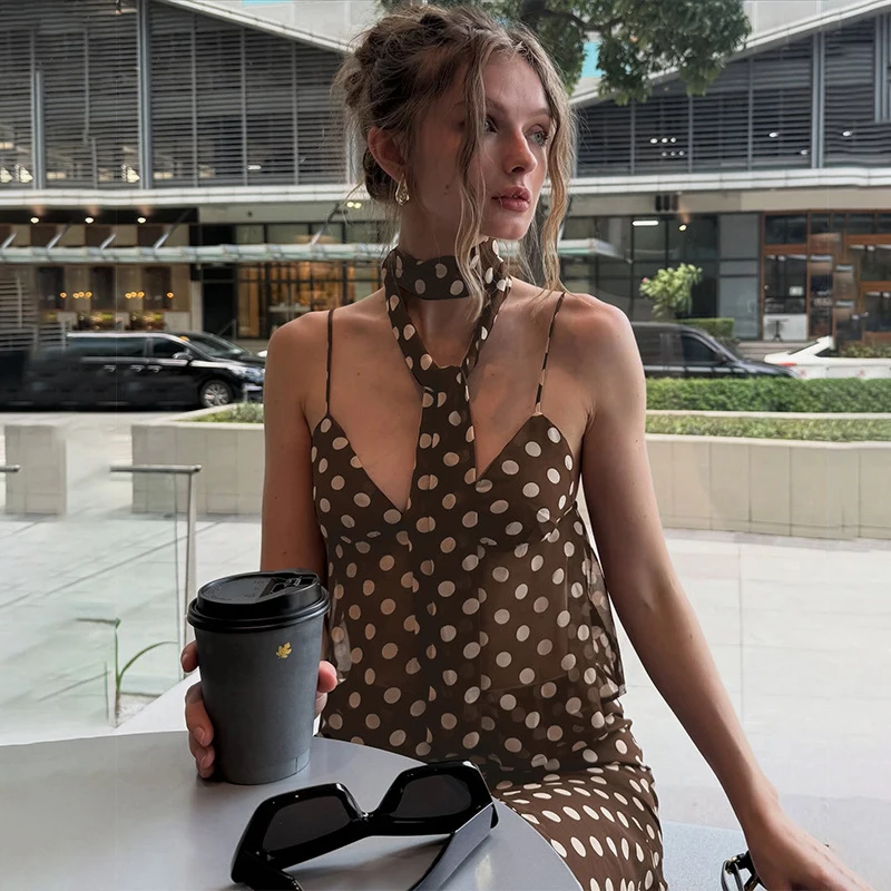 Sexy Crop Top Lace Halter Tank Top Summer 2026 Street Style Slim Lace-Up Short Tops Women Casual Ruched Backless Vests Female