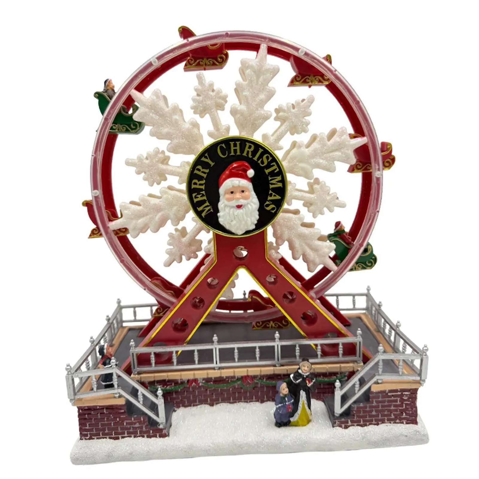 Ferris Wheel Figurine Christmas Decoration Sculpture for Office Desk Holiday