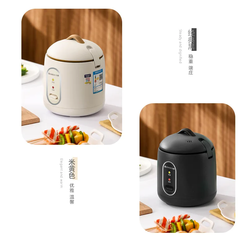 1.2L Electric Rice Cooker Cooking Pot Mini Multicooker Lunch Box Rice Cookers Hotpot Non-stick Electric Skillet Food Steamer