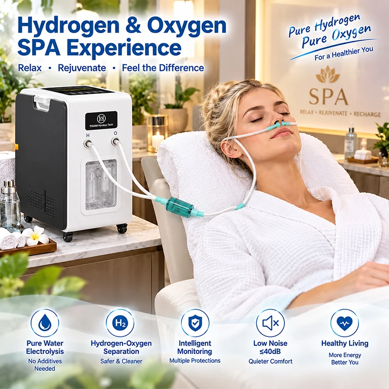 3000ml 6000ml Hydrogen Inhalation Machine SPE PEM Pure H2 O2 Generator 99.99% High Flow Molecular Breathing Device for Home Hote