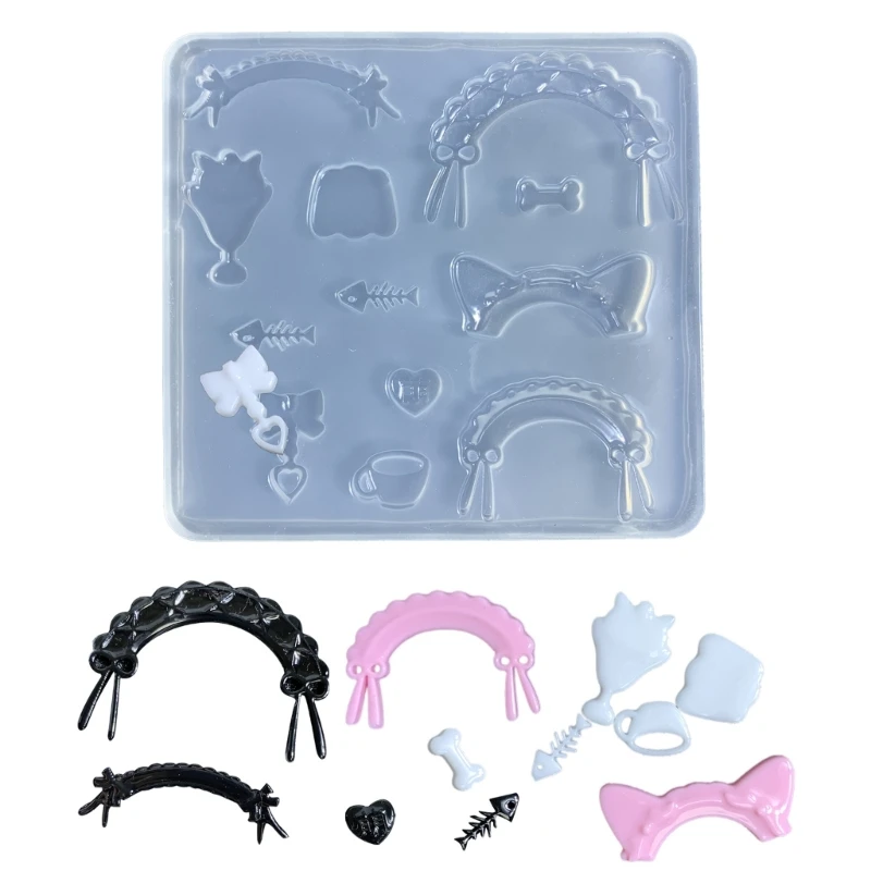 DIY Crystal Epoxy Resin Mold Maid Cosplay Three-dimensional Clear Silicone Mold