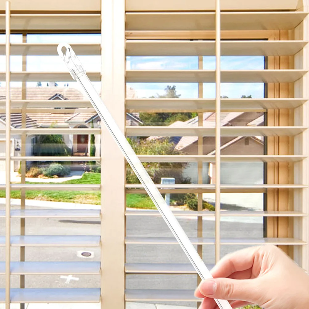 Venetian tongkat gorden tipis, tongkat tirai nirkabel panjang untuk kantor pengganti tongkat Pp vertikal dengan kait