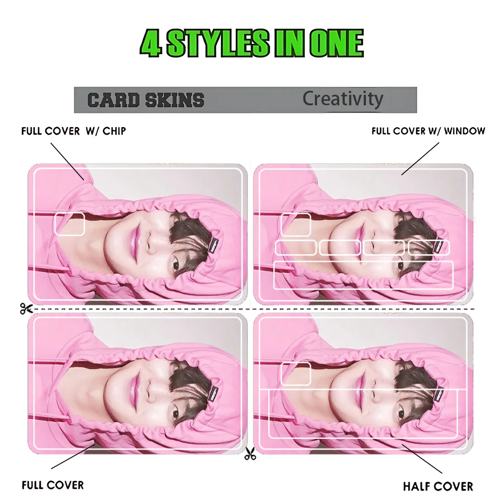 Song Kang Korea Actor Stickers Cartoon Credit Card Visa Debit Bank Charge Card Bus Metro Waterproof Sticker Decal Decoration