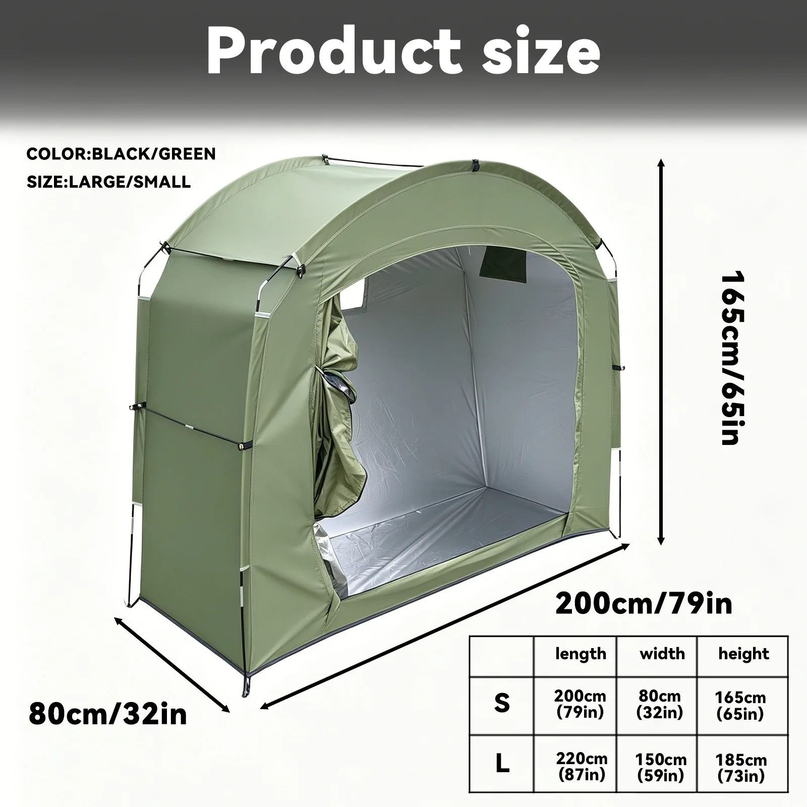 1-2 Bikes Bike Storage Tent for Apartment Balcony, Bicycle Shelter, Compact Foldable Shed