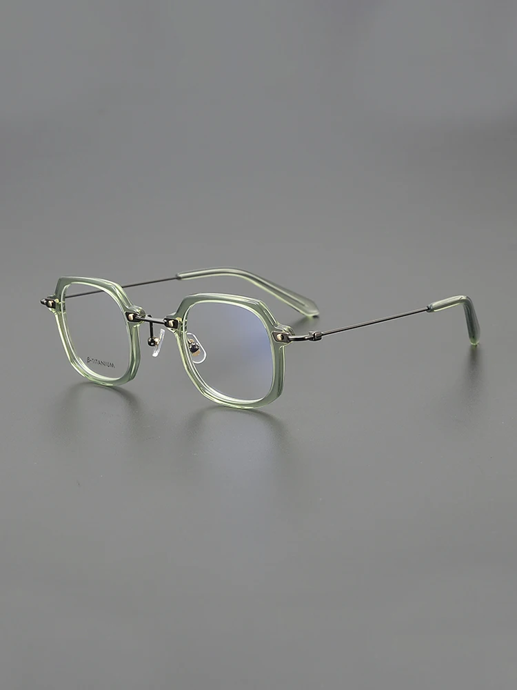 Niche retro ultralight glasses frame male designer literary multi-colored square frame optical prescription myopia glasses femal