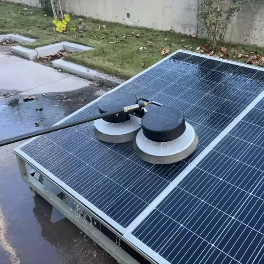 

Factory Price Solar Panel Brush Rotating Water Powered Rotating Photovoltaic Cleaning Brush Solar Panel Cleaning Brush